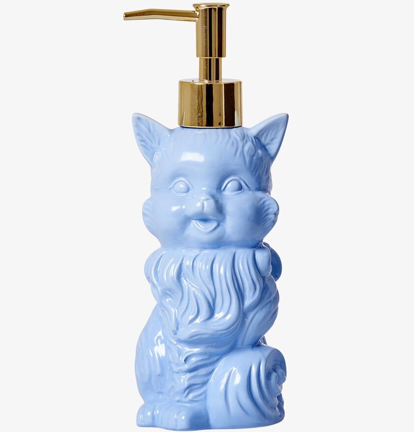 Tvålpump Katt Blå från Rice, blå kattformad tvålpump