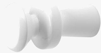 Väggknopp Schack från Dixie i vit, blank keramik