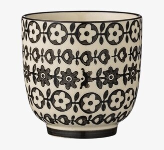 Kopp Julie Svart från Bloomingville med blommönster