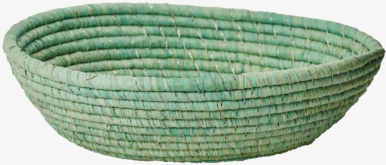Brödkorg Green/Silver från Rice med gröna och silver detaljer