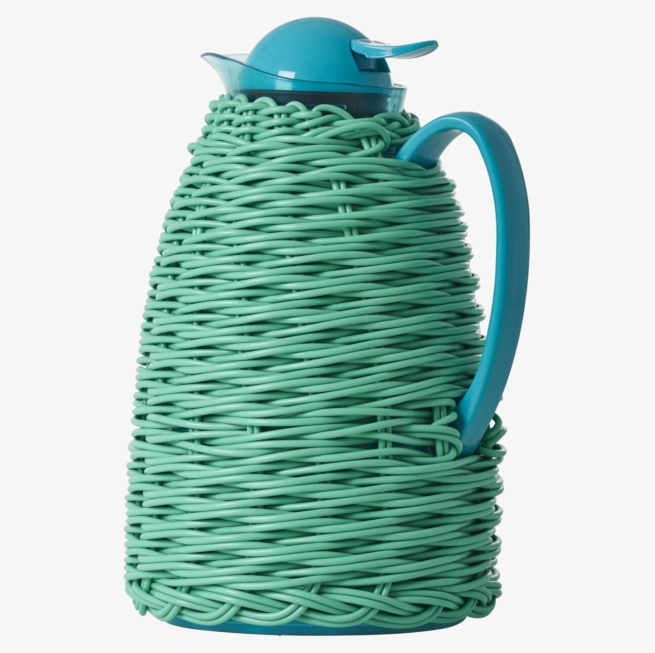 Termos Grön/Blå från Rice med flätad design och blått lock