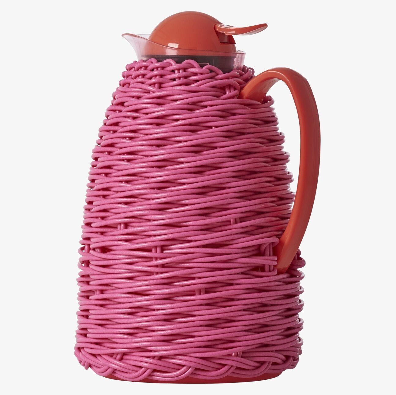 Termos Cerise från Rice i ceriseröd färg med flätad utsida
