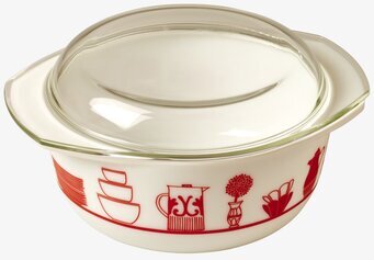 Ugnsform Med Glaslock Röd från Rice med lekfull design