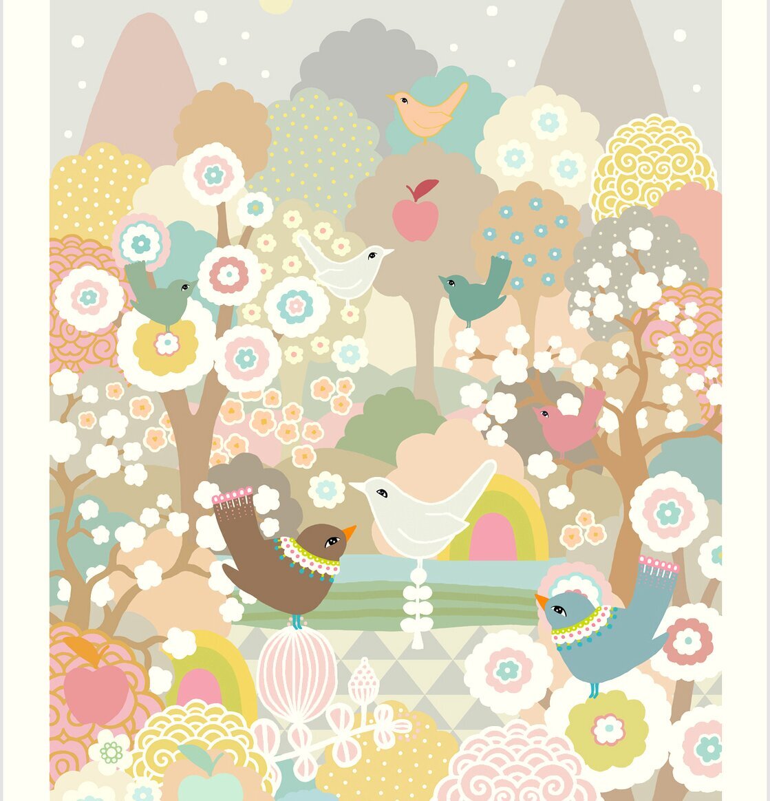 Poster - Cherry Valley från Majvillan med idylliskt landskap