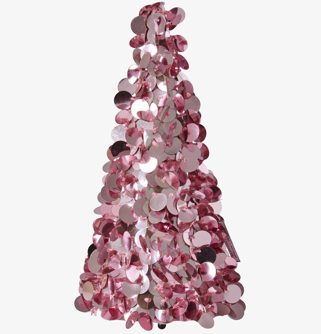 Paljettgran Rosa från Rice med glittrande rosa paljetter