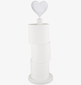 Pappershållare Toalett från Different Design med hjärtdetalj