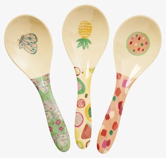 Salladssked - Today Is Fun från Rice i tre färgglada mönster