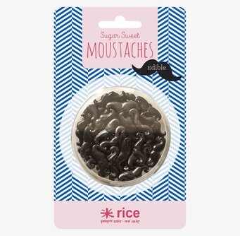 Baktillbehör Sugar Moustaches från Rice i förpackning