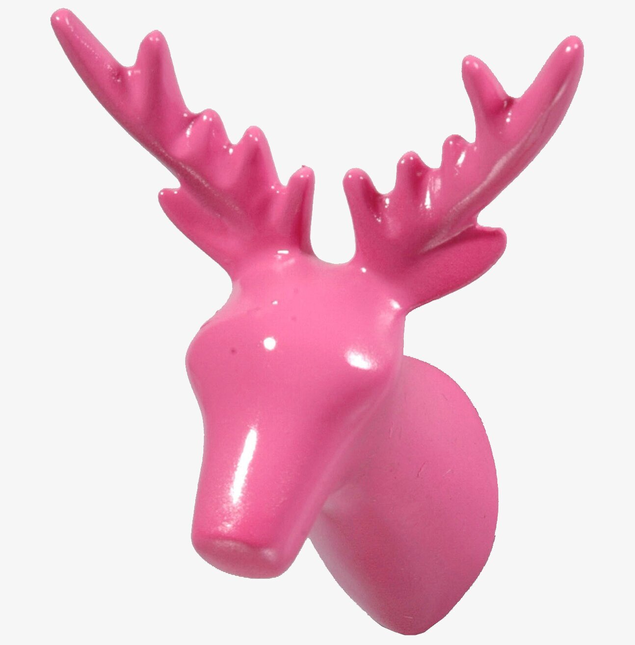Väggkrok Hjort Rosa från The Zoo med rosa hjorthuvud