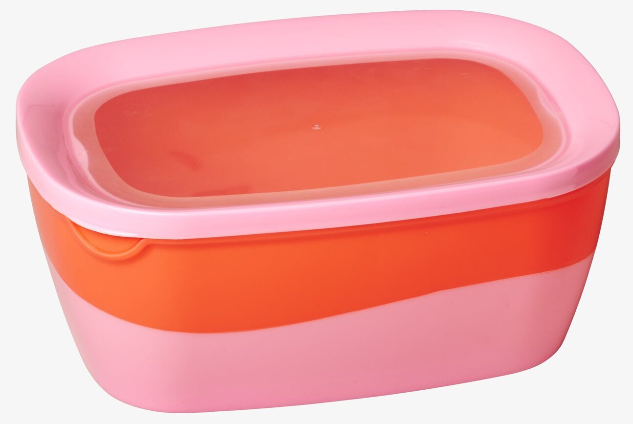 Matlåda Two Tone - Rosa/Orange från Rice på vit bakgrund