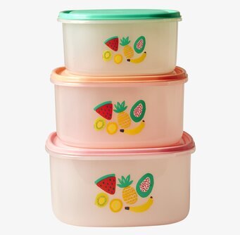 Matlåda Tutti frutti Print från Rice i tre storlekar