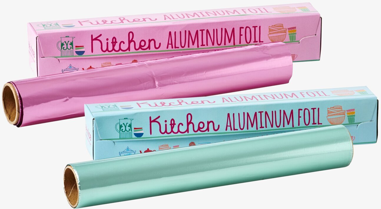 Aluminiumfolie Blå från Rice i färgglad papperskartong