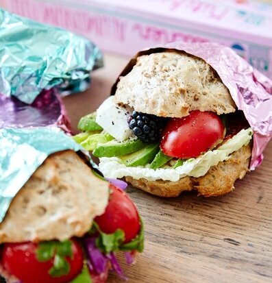 Aluminiumfolie Blå från Rice inslagen runt smörgåsar