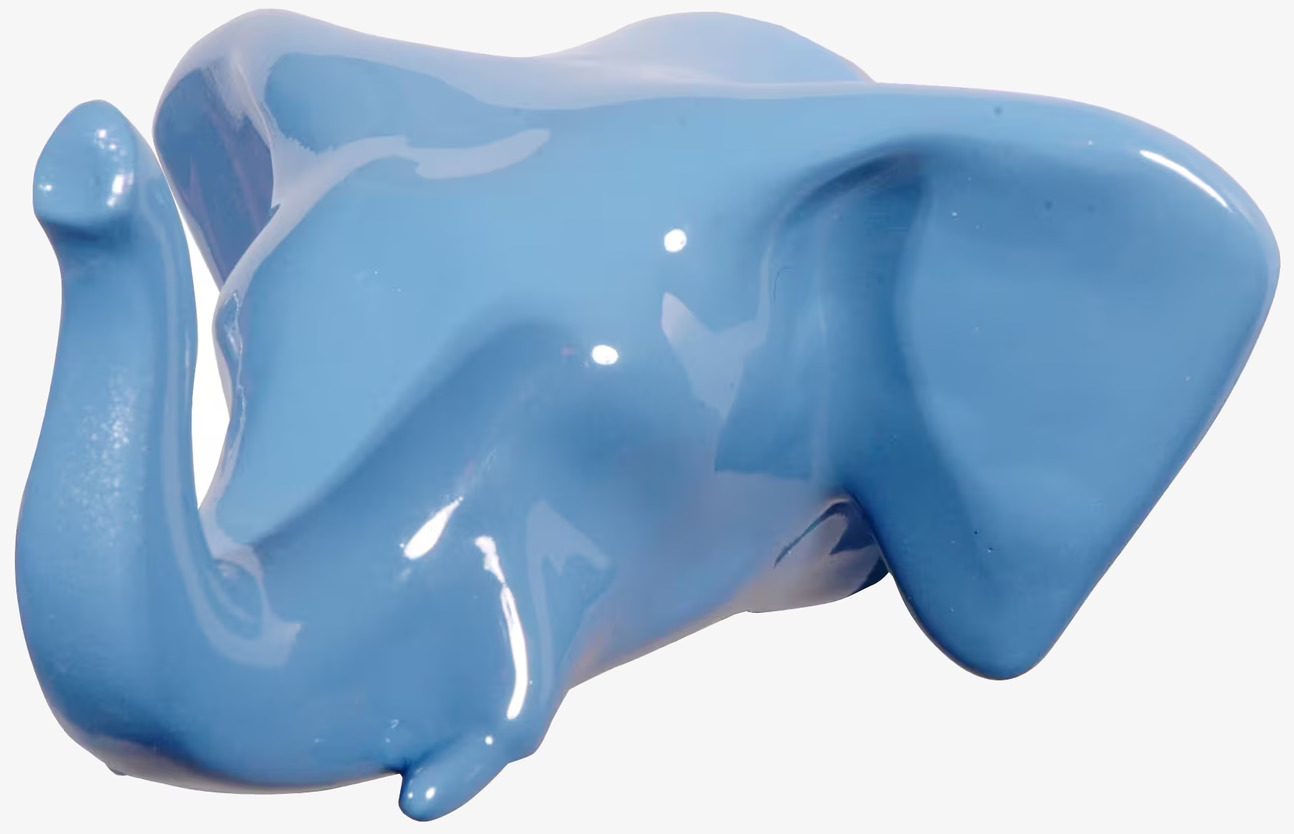 Väggkrok Elefant Blå från The Zoo, lekfull och funktionell