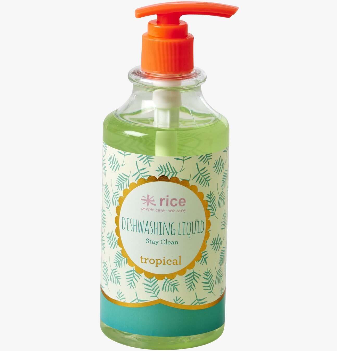 Diskmedel Tropisk från Rice i transparent pumpflaska