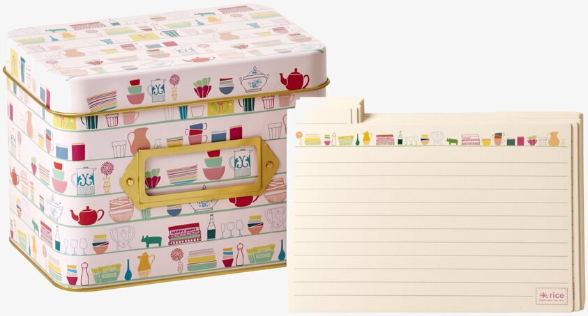 Receptbox Cupboard Print från Rice med färgglatt mönster