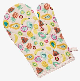 Ugnsvante Tutti Frutti från Rice med färgglatt fruktmönster