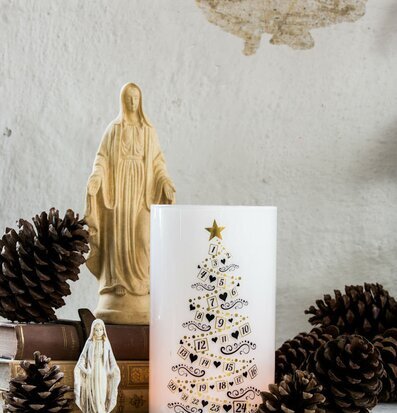 Calendertrees Guld från Majas Cottage med guldskimrande julgran