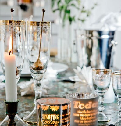 Ljuslykta Today - Matt Vit från Majas Cottage på matbord