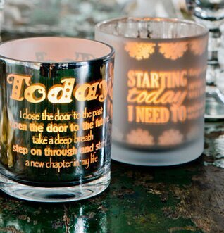 Ljuslykta Starting Today Matt Vit från Majas Cottage