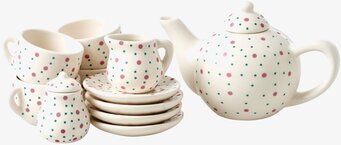 Porslinsset Tebjudning från Rice med tekanna och koppar