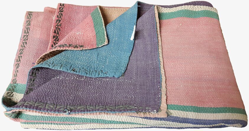 Pläd Sari - IB Laursen, färgglad återvunnen sari-textil