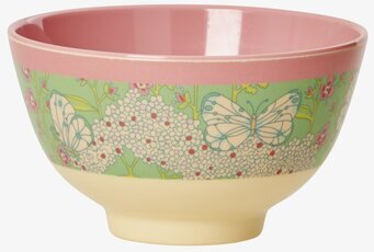 Liten Skål Butterfly & Flower Print från Rice med blommor