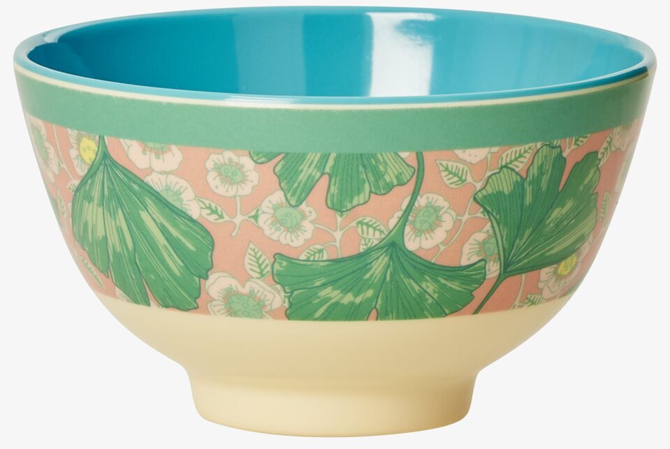 Liten Skål Leaves & Flower Print från Rice med blommönster