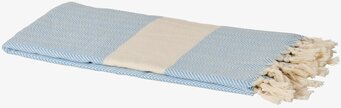 Hamam Handduk Pastellblå från Rice med sicksackmönster