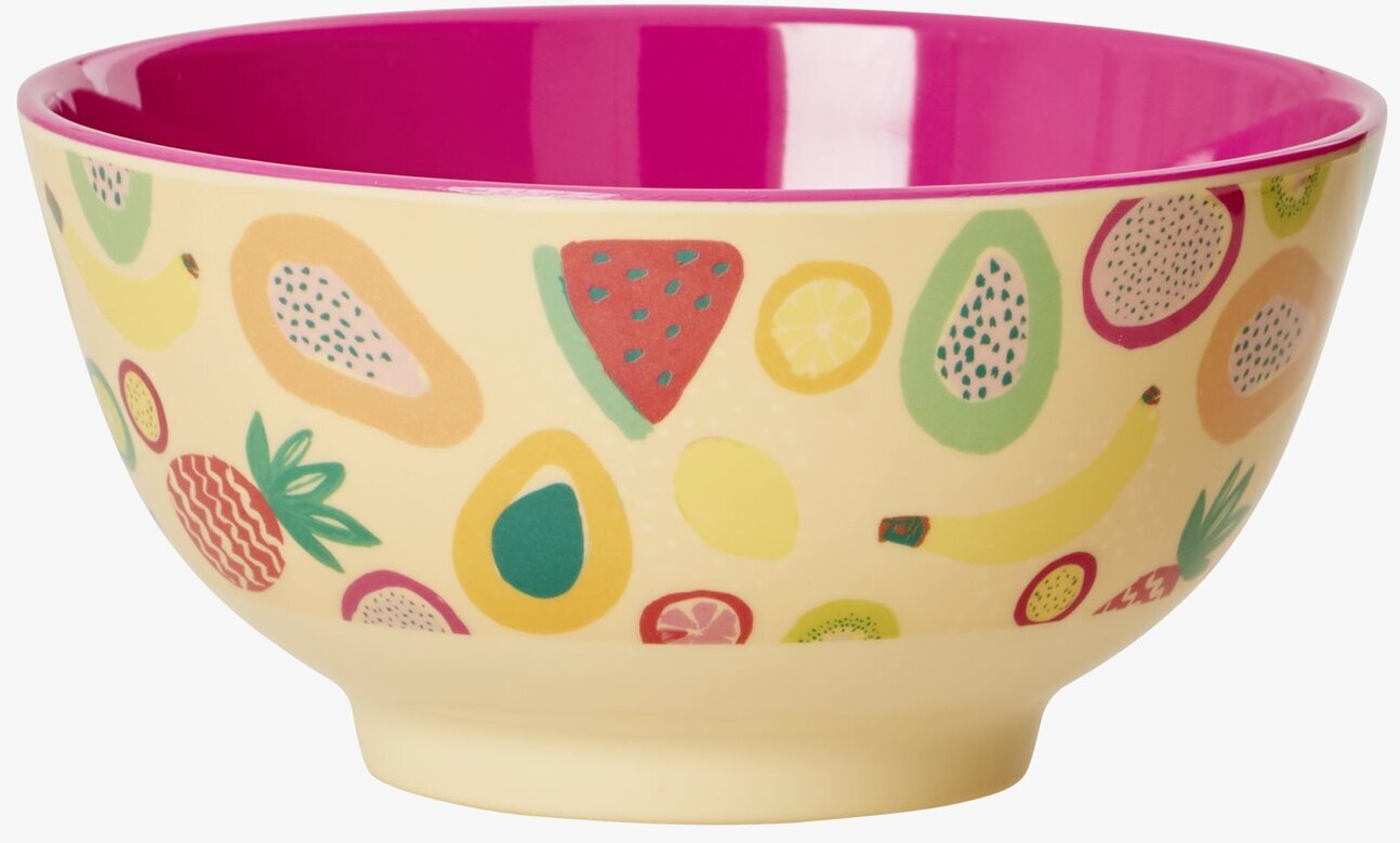 Skål Tuttifrutti Print från Rice med färgglatt fruktmönster