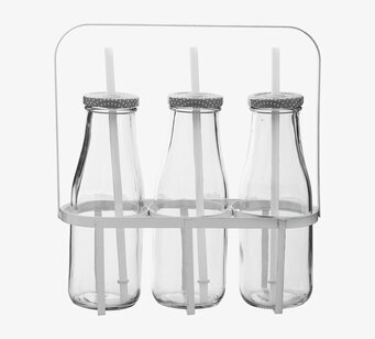 Glasställning Inkl Glas från Bloomingville i vit metall