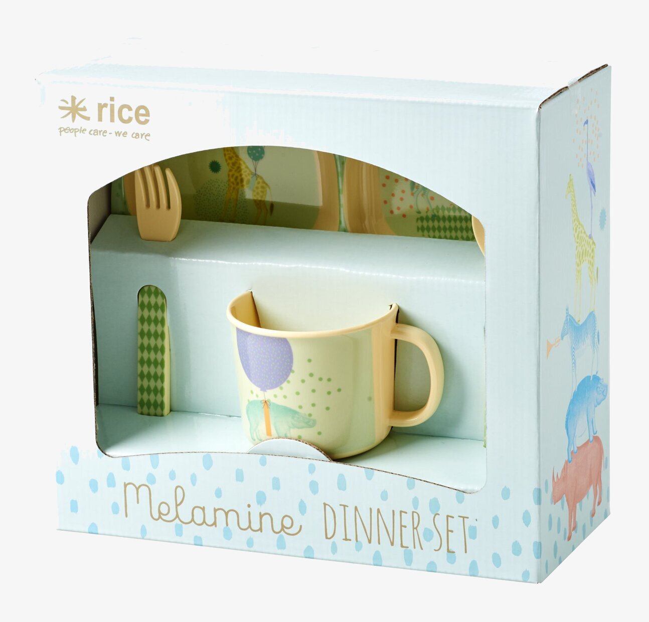 Presentbox Melamin Animal från Rice med lekfullt djurmotiv