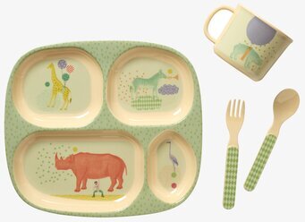 Presentbox Melamin Animal från Rice med färgglada djurmotiv