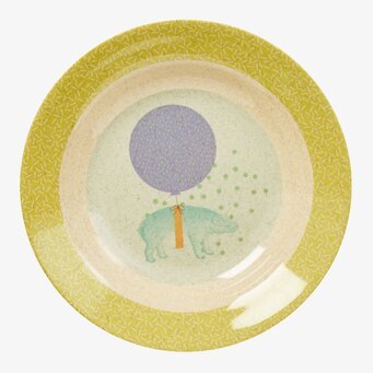 Barnskål Animal Print från Rice med färgglad isbjörnsdesign