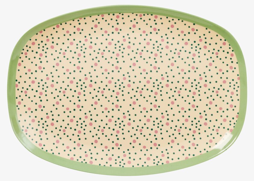 Tallrik Connecting The Dots Print från Rice med prickmönster