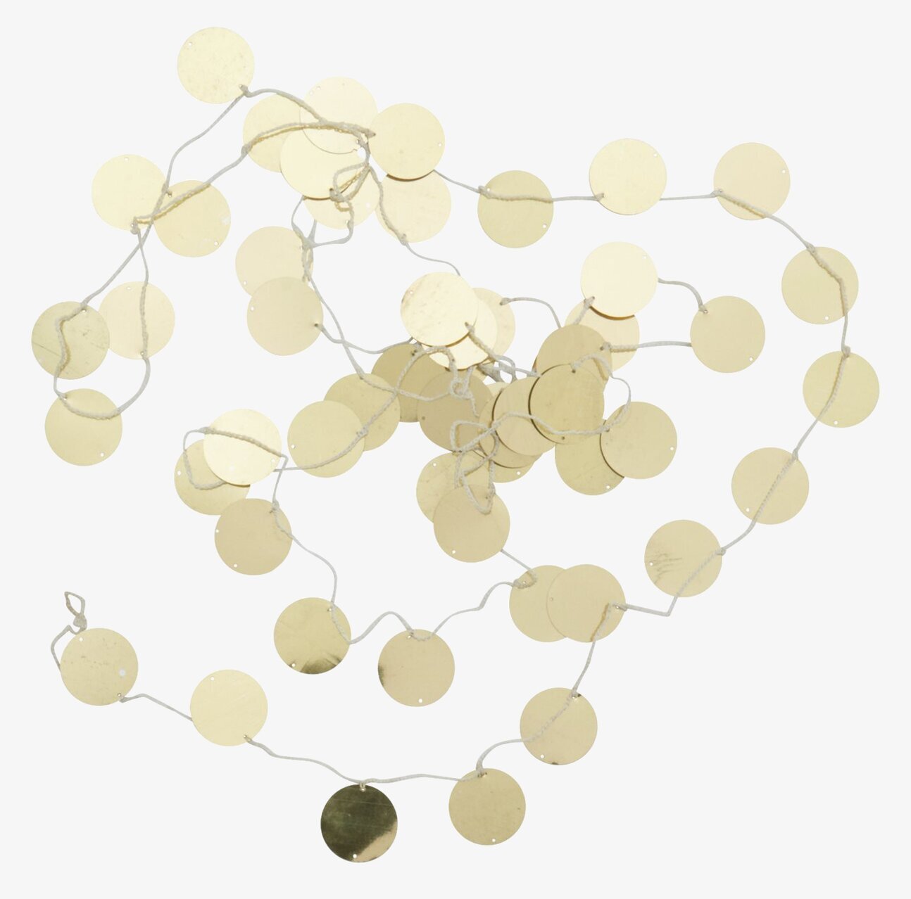 Guldpaljett Girland från Rice med glänsande guldpaljetter