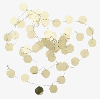 Guldpaljett Girland från Rice med glänsande guldpaljetter