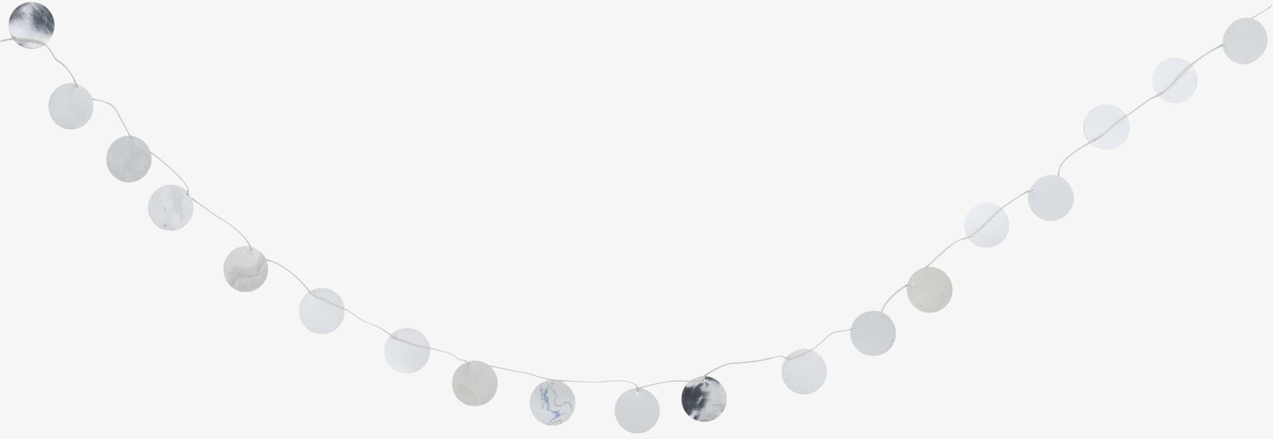 Silverpaljett Girland från Rice med glänsande silverpaljetter