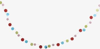 Multipaljett Girland från Rice med färgglada paljetter