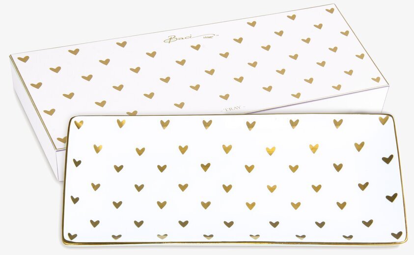 Porslinsfat - Little Heart från BOXinBAG med guldfärgade hjärtan