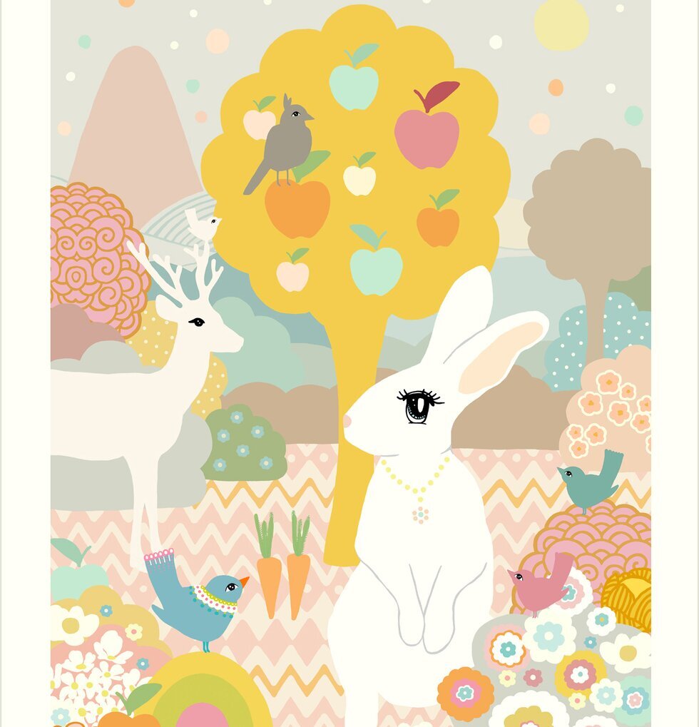 Poster - Little Light från Majvillan med fantasifulla djur