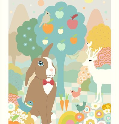 Poster - Chocolate från Majvillan med lekfullt djurmotiv