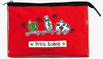 Väska medicinsaker röd från Derriére la porte med illustrationer