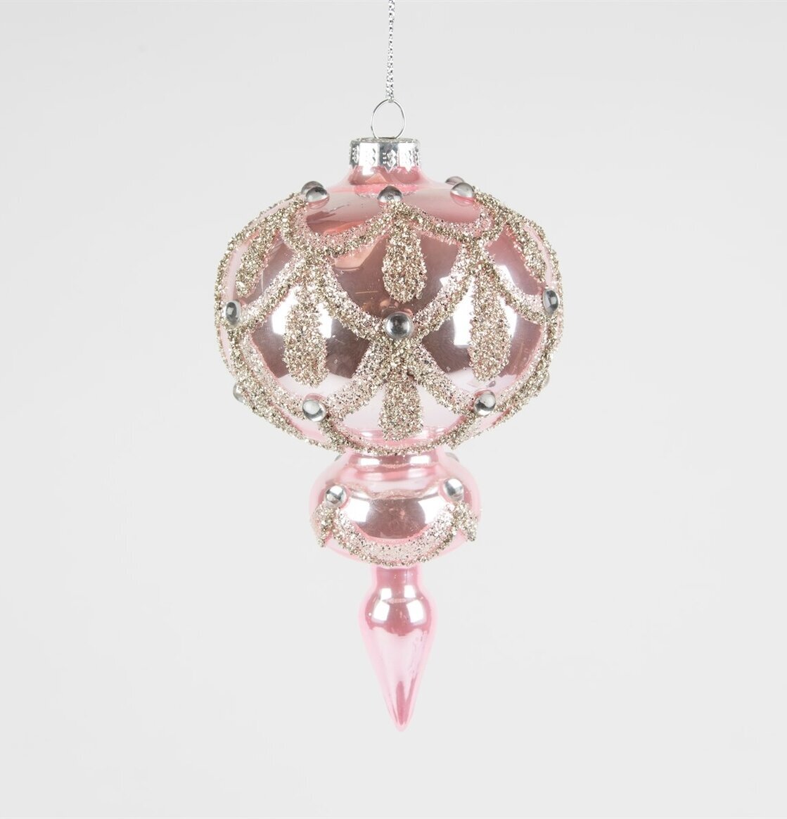 Julgranskula Icicle Bauble från Sass & Belle i rosa glas