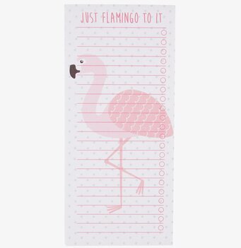 Flamingo To-Do-List från Sass & Belle med pastellfärger