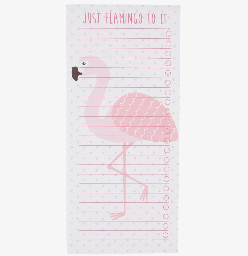 Flamingo To-Do-List från Sass & Belle med pastellfärger