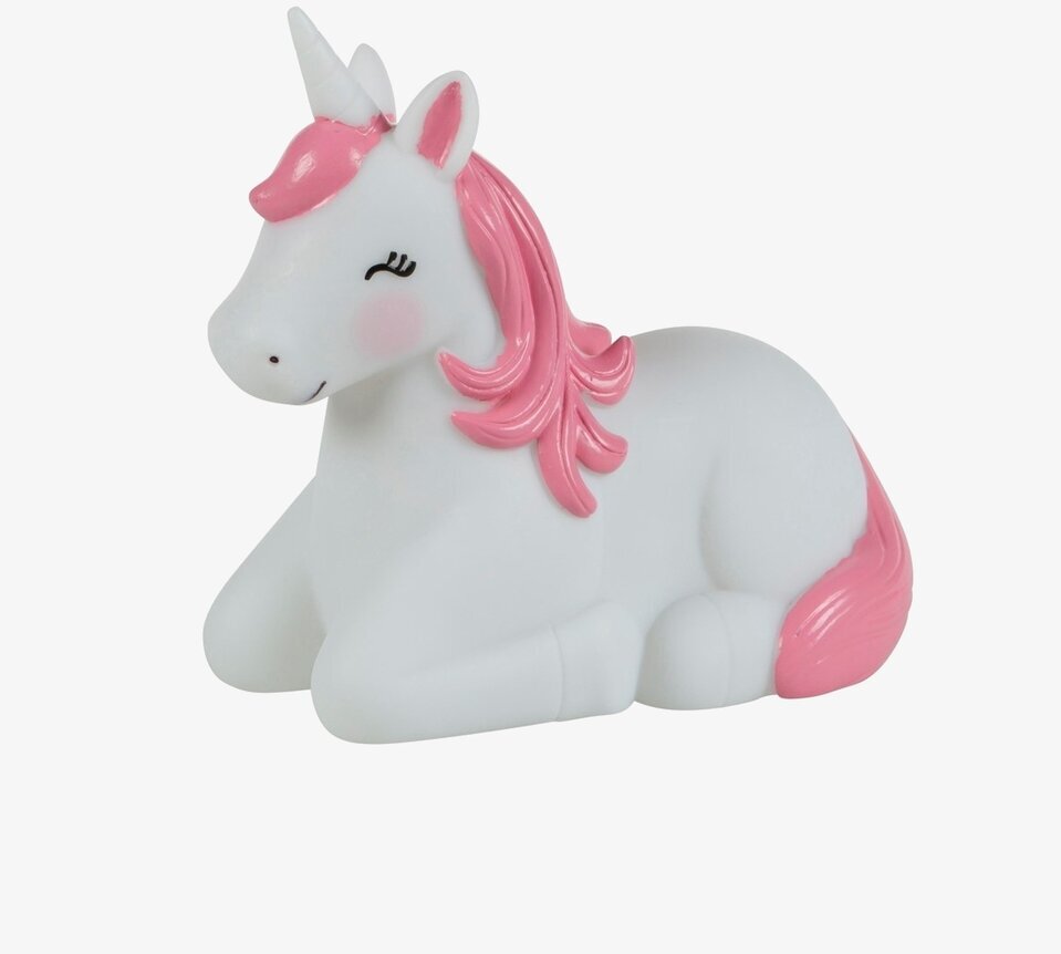 Nattlampa Enhörning från Sass & Belle i vit och rosa färg