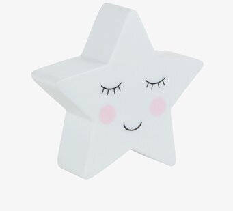 Nattlampa Sweet Dreams från Sass & Belle, vit stjärnform