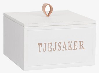 Trälåda Tjejsaker från Different Design med vitmålad yta