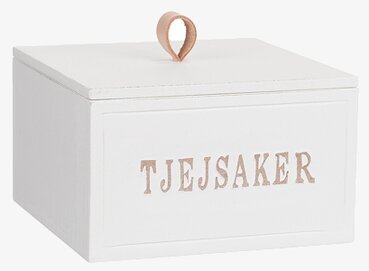 Trälåda Tjejsaker från Different Design med vitmålad yta